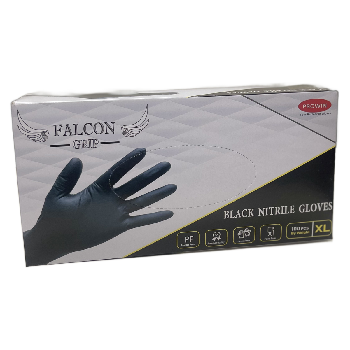 Falcon Grip Black Nitrile Gloves (100pcs)