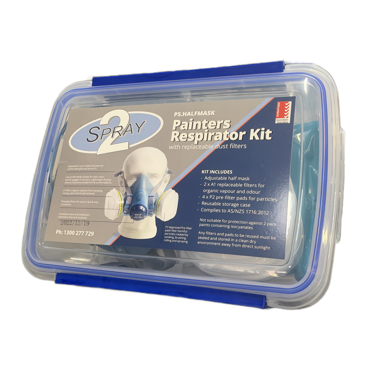 2Spray Half Mask Respirator Kit