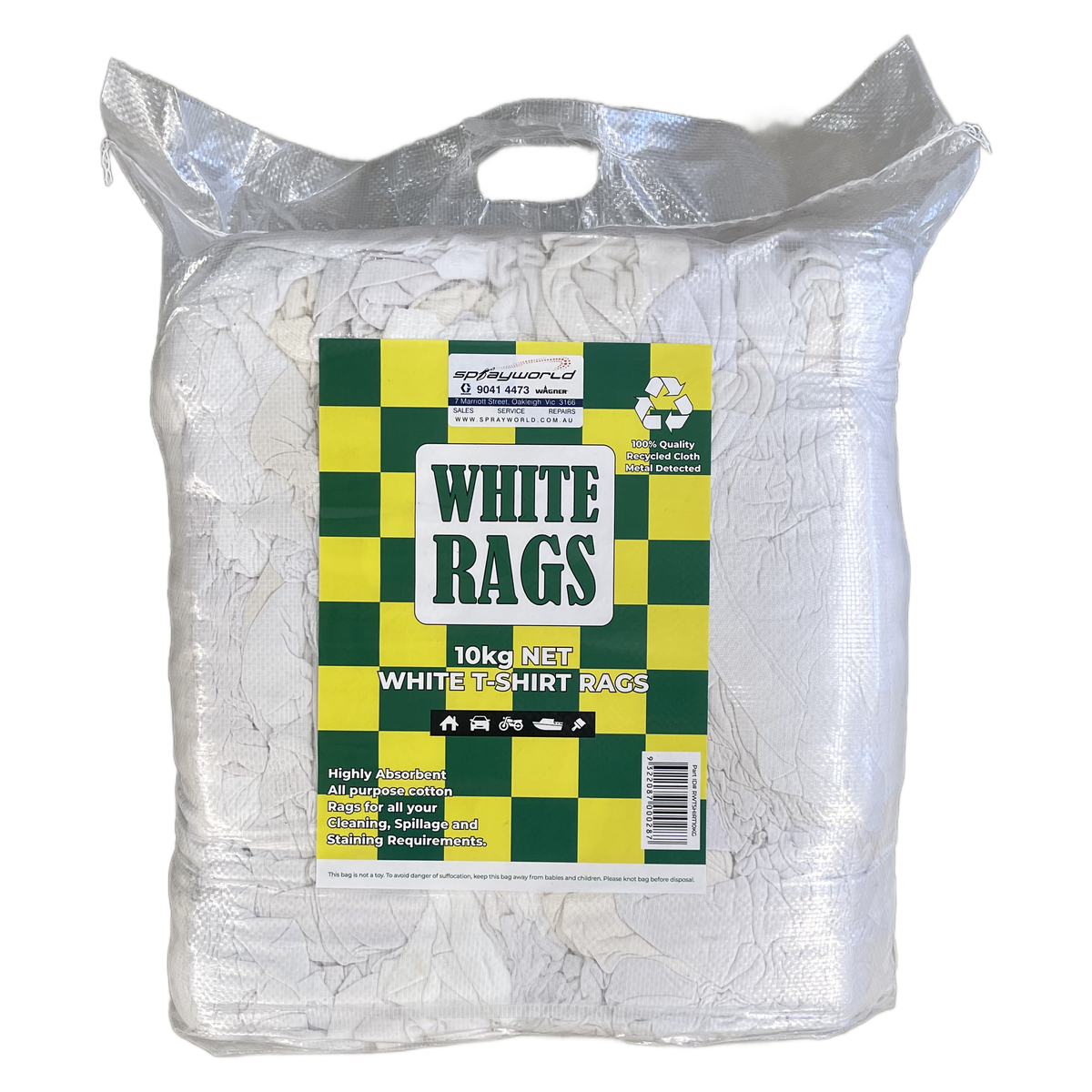 Coloured & White Cleaning T-Shirt Rags